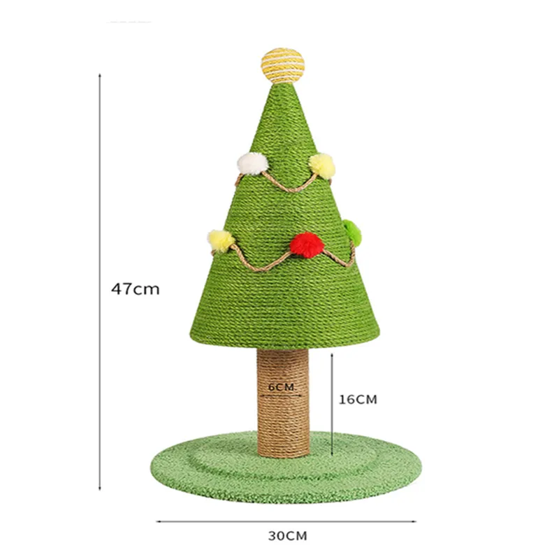 Dimensions de notre griffoir sapin de Noël pour chat