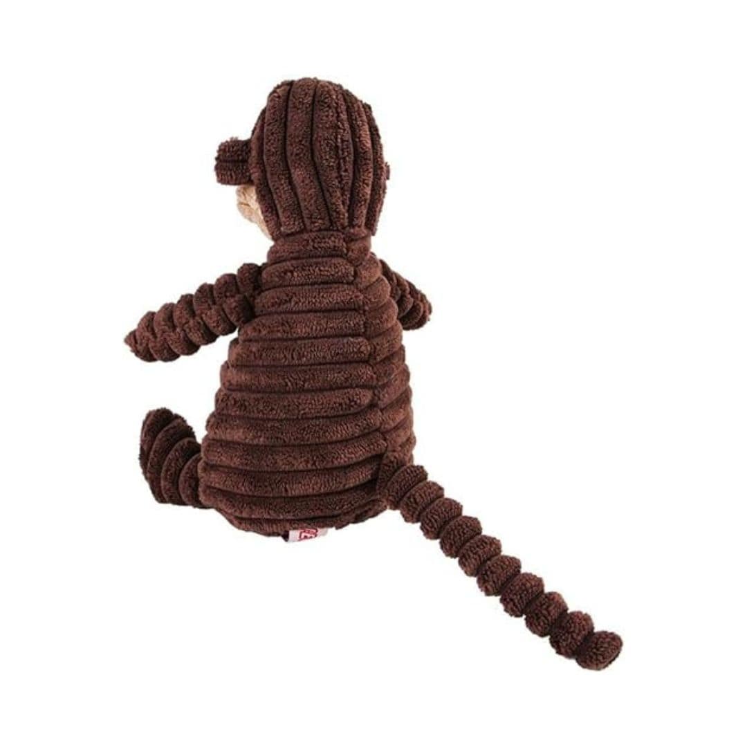 Peluche côtelée singe pour chien