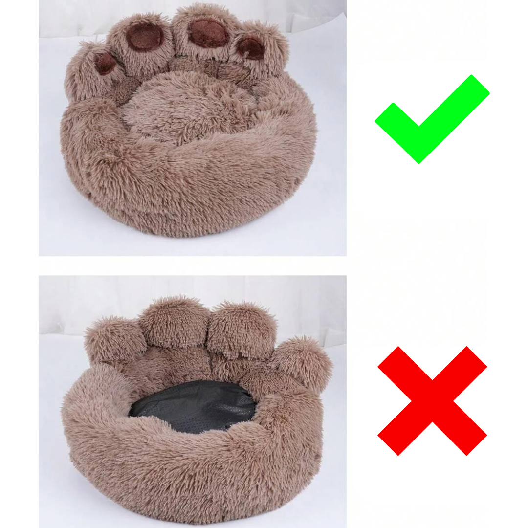 Coussin pour chien en forme de patte d'ours