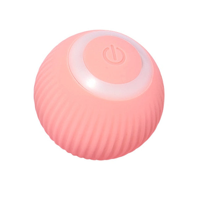 Balle interactive rose pour chat