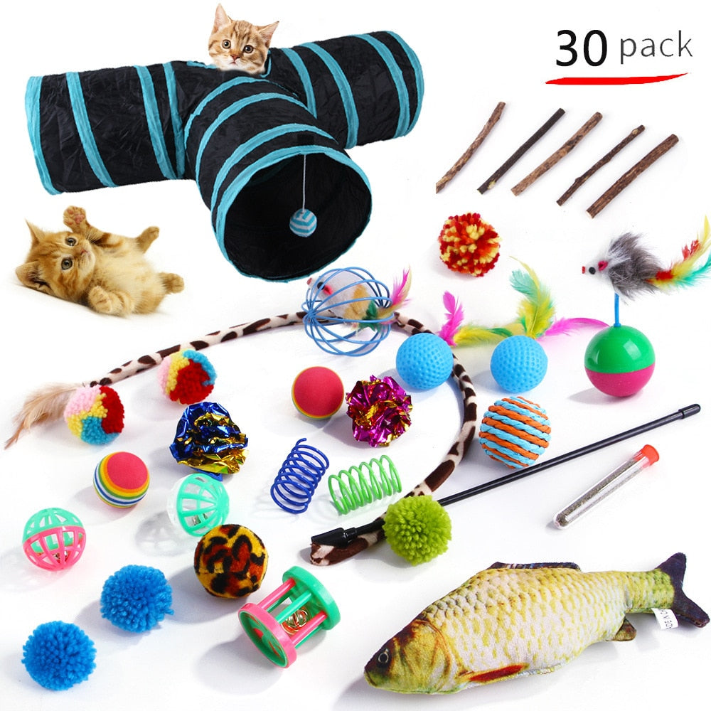 Lot de 30 jouets pour chat