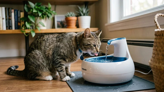hydratation du chat grâce à la fontaine à eau