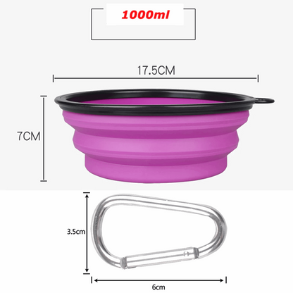 Gamelle de voyage 1000ml pour chien