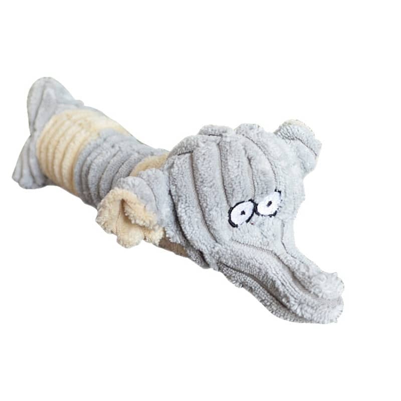 Peluche en forme d'éléphant pour chien