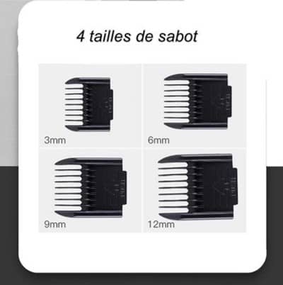 4 sabots de la tondeuse électrique sans fil pour animaux