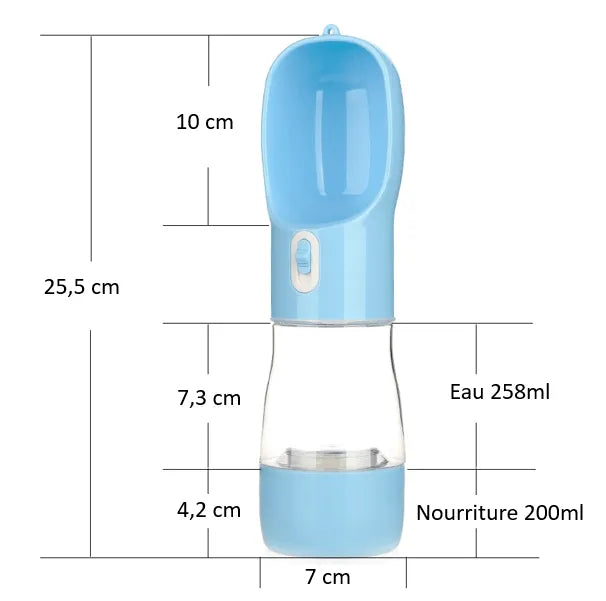 Dimensions gourde 3-en-1 pour chien et chat