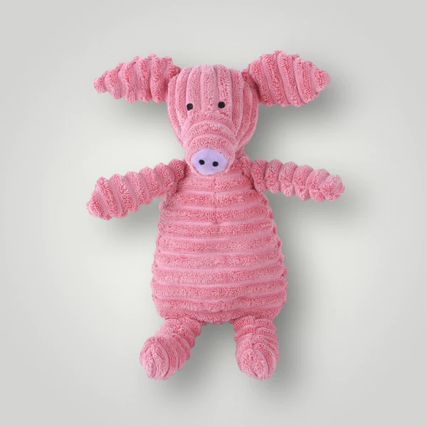 Peluche côtelée cochon