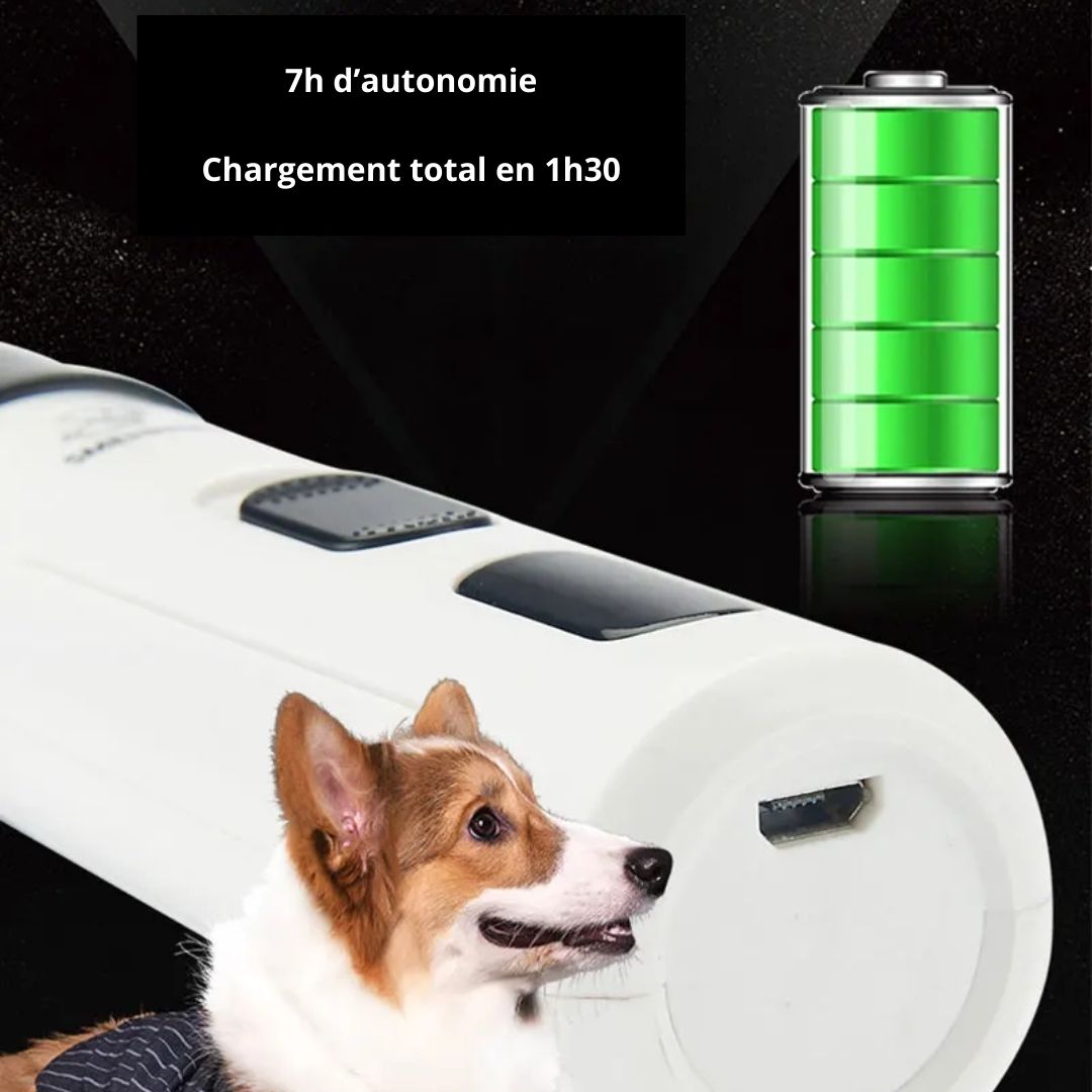 Autonomie de notre lime à ongles électrique pour animaux