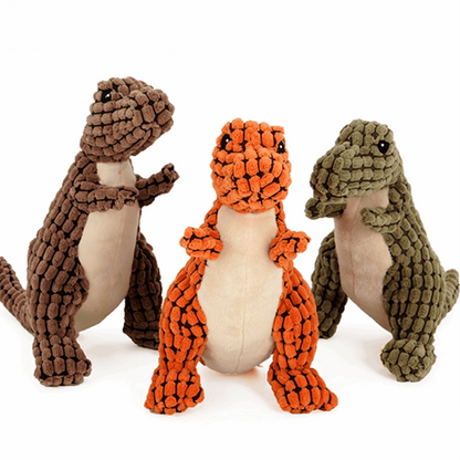 Peluche pour chien en forme de dinosaure 3 couleurs