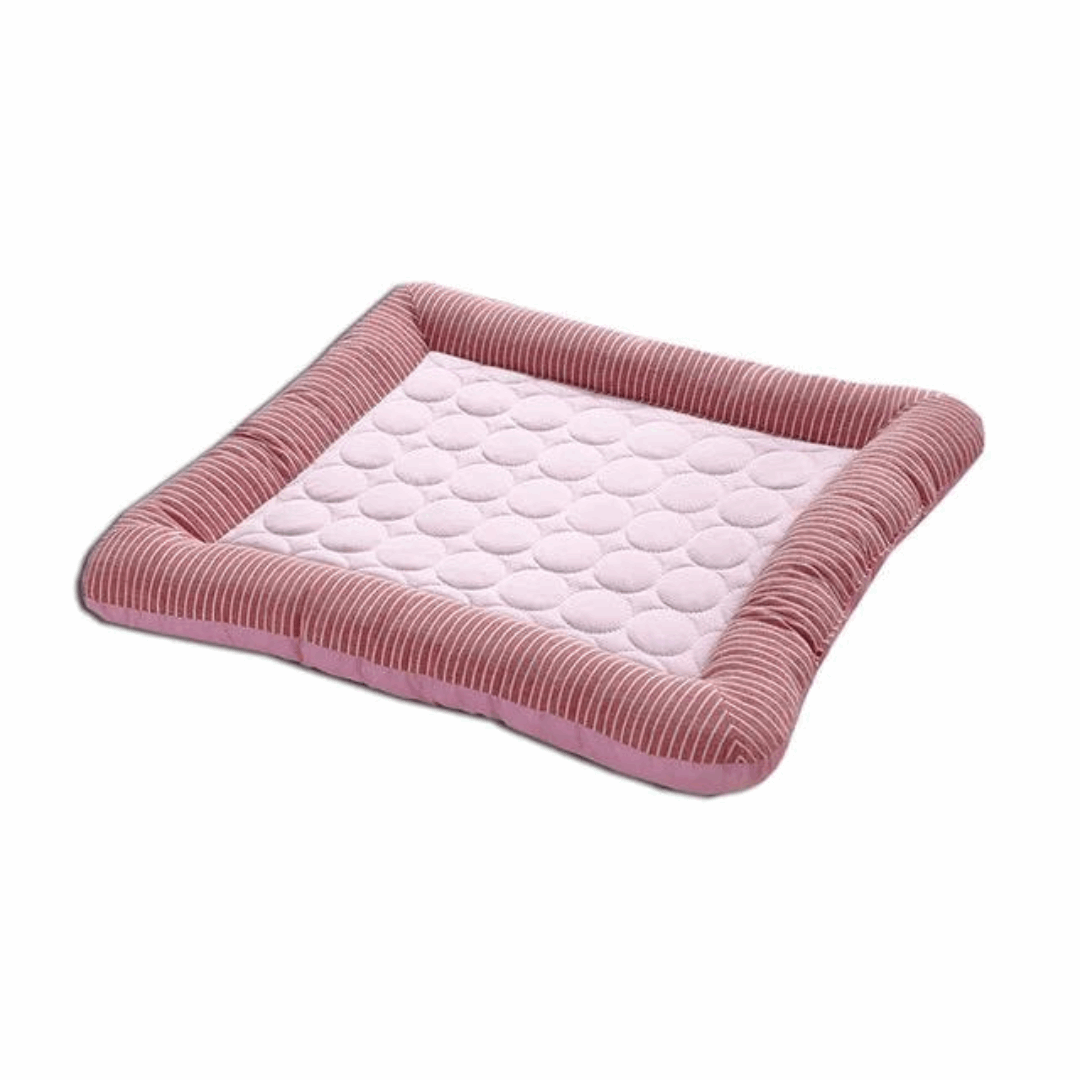 tapis rafraichissant rose pour chien