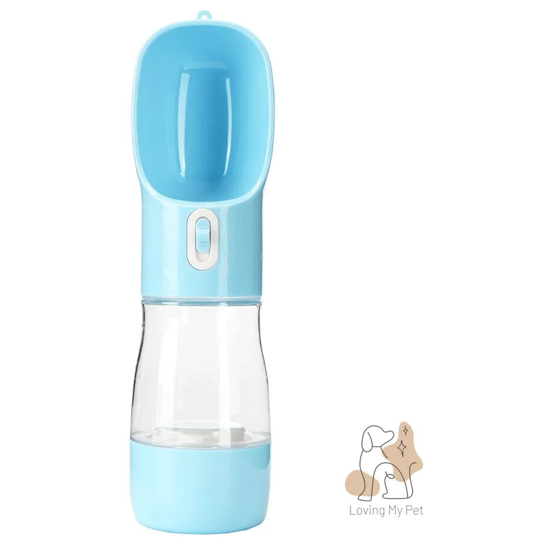 Gourde 3-en-1 bleue pour chien et chat