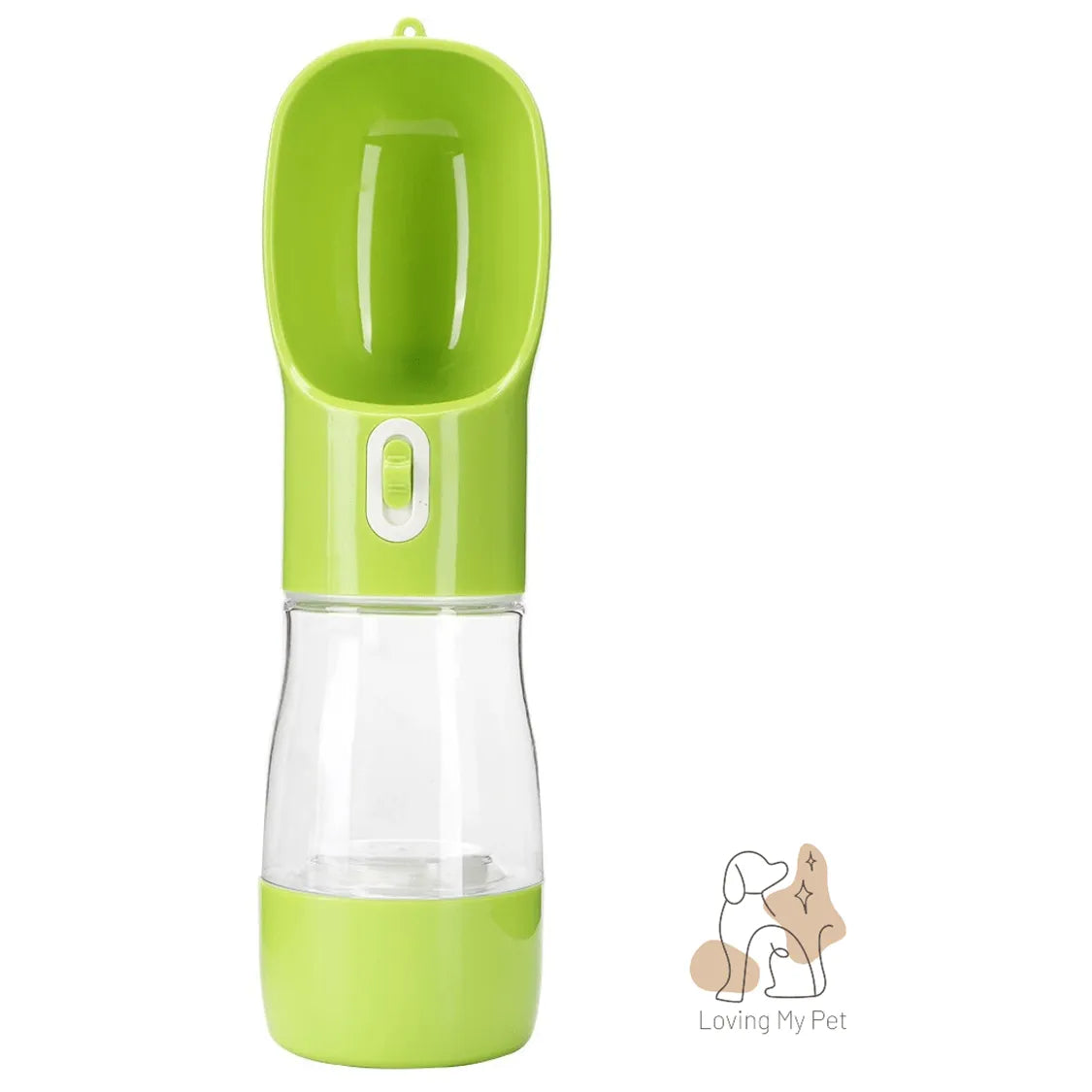 Gourde 3-en-1 verte pour chien et chat