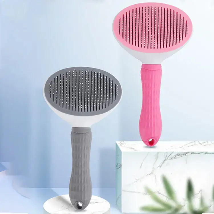 Brosse pour chien et chat avec poussoir