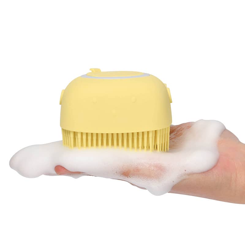 Brosse de main massante et moussante pour animaux