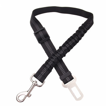 Laisse ceinture noire de sécurité voiture pour chien 