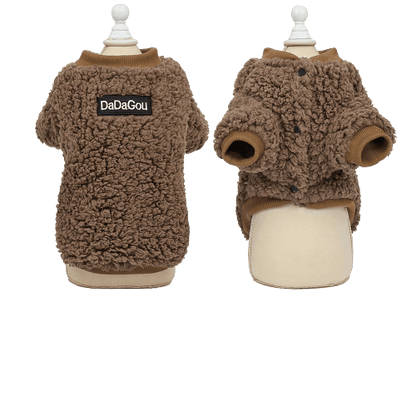 Pull molleton marron pour chien