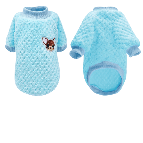 Pull molleton bleu pour chien