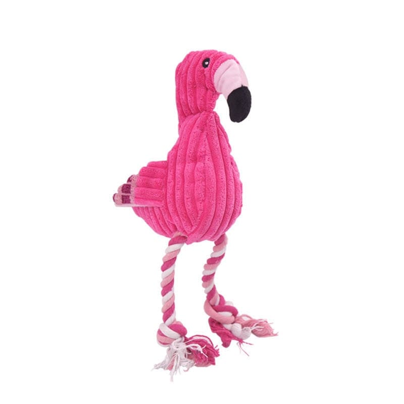 Jouet peluche Flamant Rose pour chien
