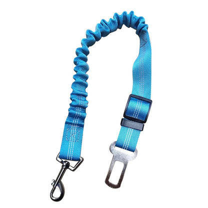 Laisse ceinture bleue clair de sécurité voiture pour chien 