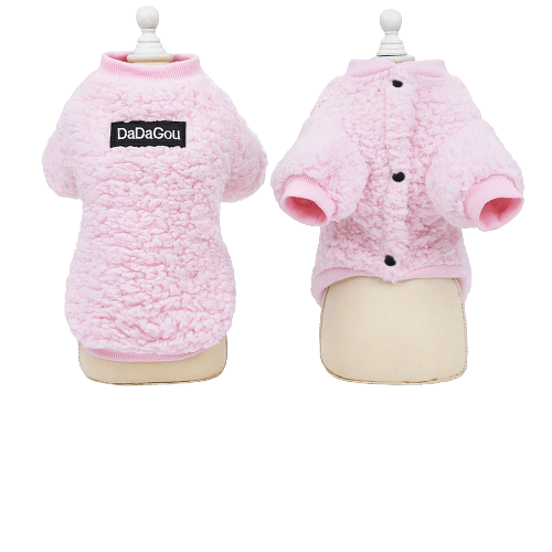 Pull molleton rose pour chien