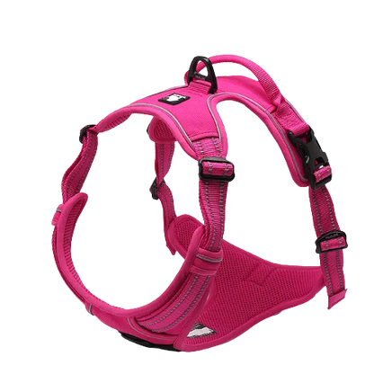 Harnais rose anti traction pour chien