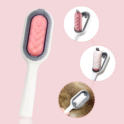 Utilisation de la brosse de toilettage double face pour animaux