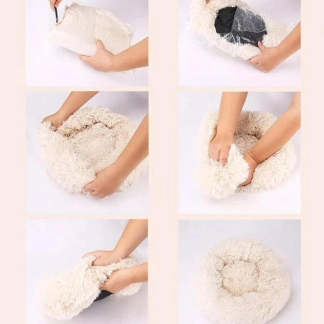 Installation rapide du panier pour chien en forme de patte d'ours