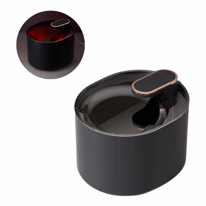 Fontaine à eau design noire avec LED pour chat