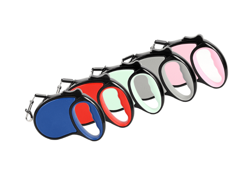 Plusieurs coloris de laisse enrouleur pour chien