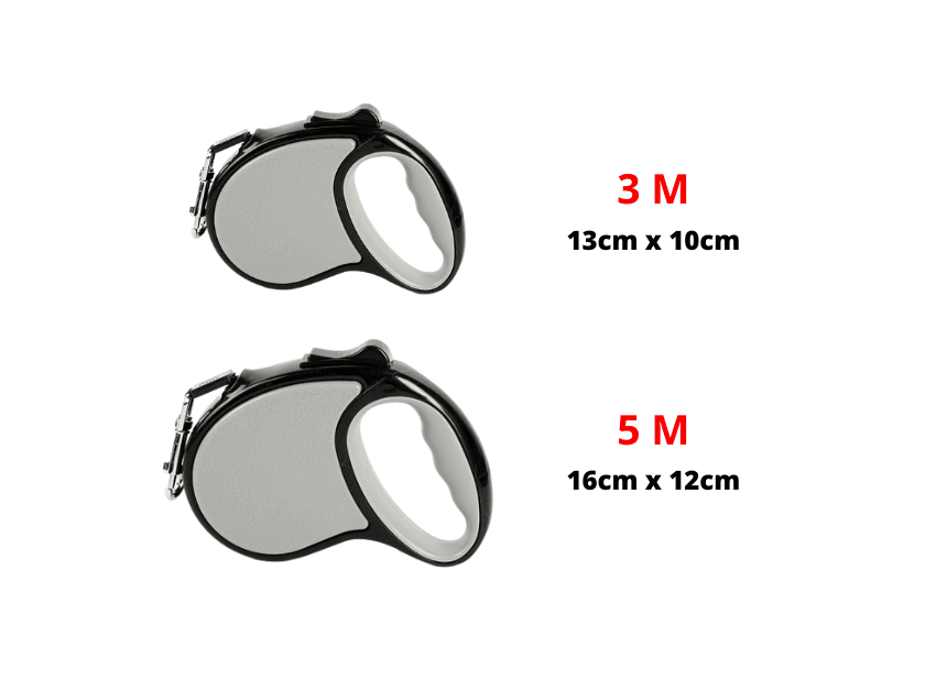 Laisse enrouleur pour chien en 3 mètres et 5 mètres