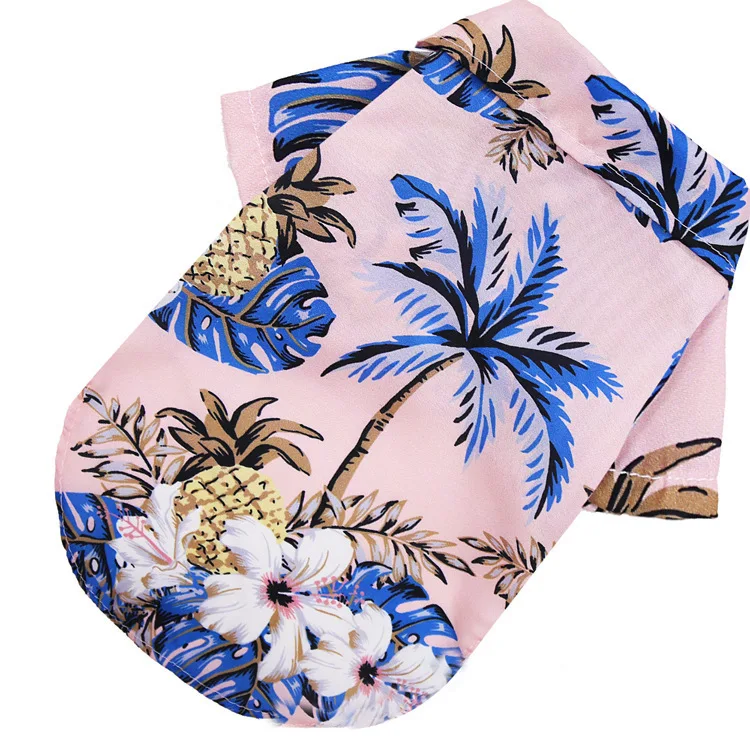 Chemise Hawaïenne rose pour chien et chat