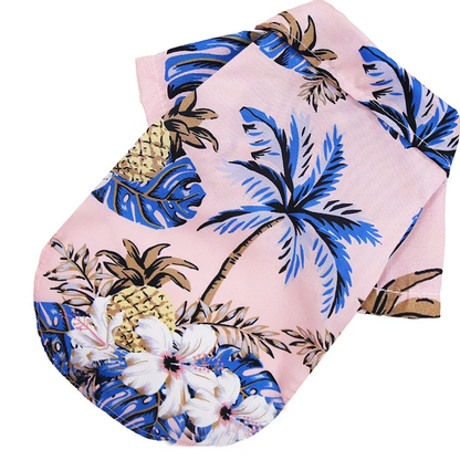 Chemise Hawaïenne rose pour chien et chat