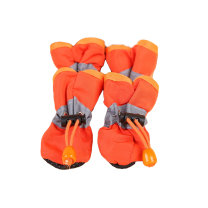 Chaussures imperméables oranges pour chien