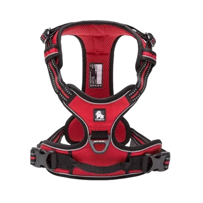 Harnais rouge anti traction pour chien