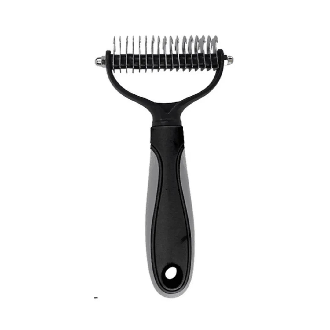 Brosse noire avec dents pour chien et chat