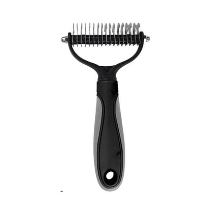 Brosse noire avec dents pour chien et chat