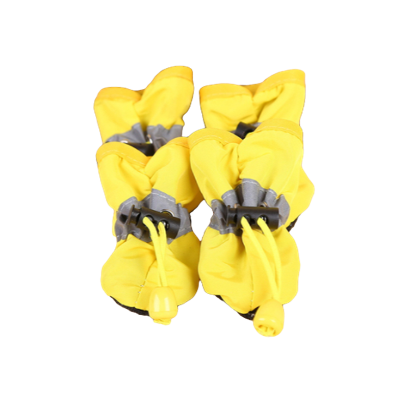Chaussures imperméables jaunes pour chien
