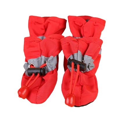 Chaussures imperméables rouges pour chien