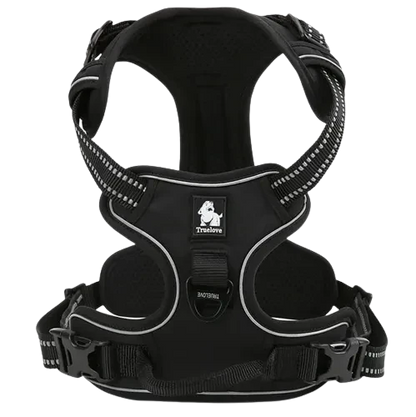 Harnais noir anti traction pour chien