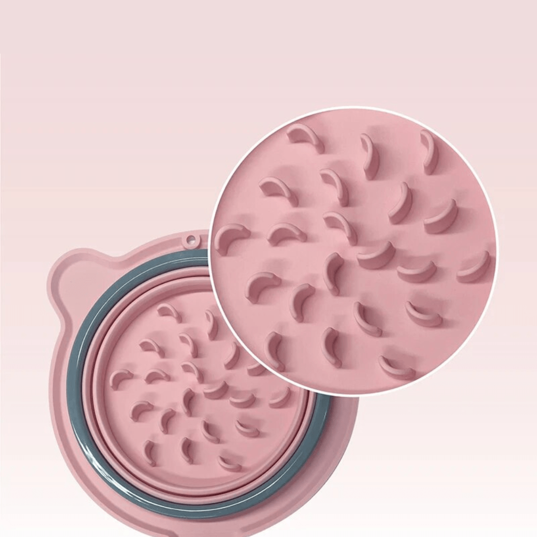 Gamelle anti-glouton pliable en silicone