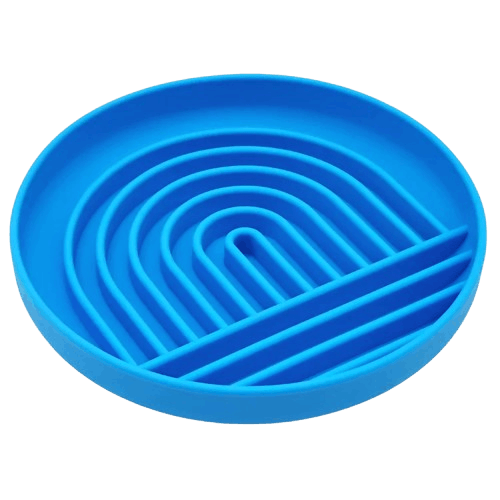 Gamelle bleue anti-glouton en silicone Arc
