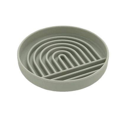 Gamelle kaki anti-glouton en silicone Arc