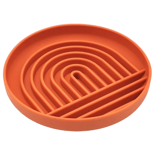 Gamelle orange anti-glouton en silicone Arc
