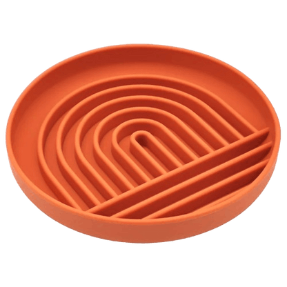 Gamelle orange anti-glouton en silicone Arc