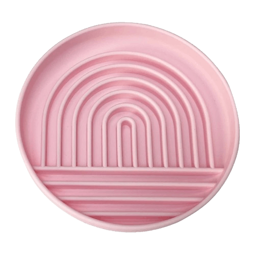 Gamelle rose anti-glouton en silicone Arc