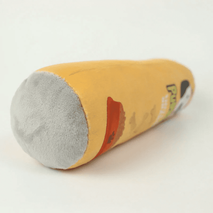 Détails de notre peluche à mâcher en forme de tube de chips