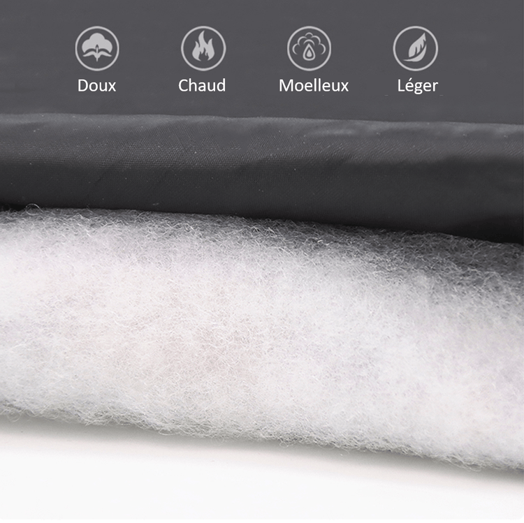 Veste imperméable avec col fourrure pour grand chien doux, chaud, moelleux et léger