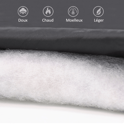 Veste imperméable avec col fourrure pour grand chien doux, chaud, moelleux et léger