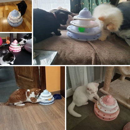 Photos clients de notre tour de jeu avec balles pour chat