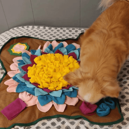 Photo client de notre tapis de fouille pour chien - Grande fleur